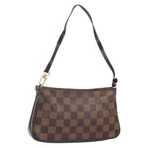 LOUIS VUITTON Damier Ebene Navona Accessory Pouch N51983 LV Auth BA9362